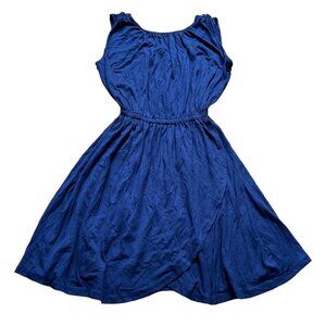 Rachel Pally Size L Atlantic Blue Tereza Sleeveless Tulip Hem Tank Dress NWT